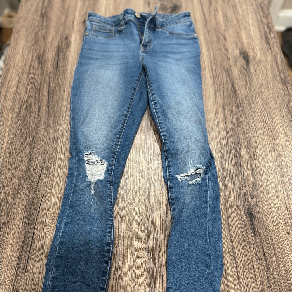 Jennifer Lopez Blue Distressed Women Jeans